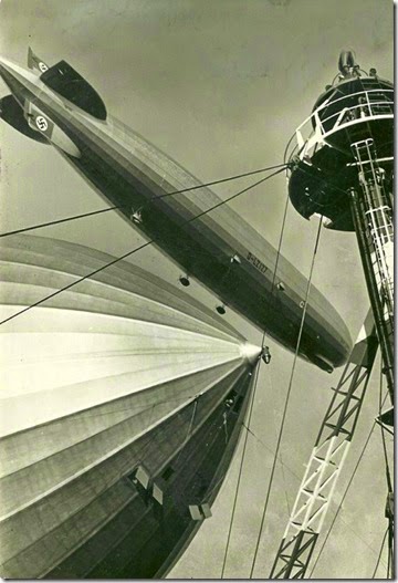 Graf Zeppelin awaits Hindenburg 3-26-36