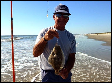 Fishing - Bill caught a flounder