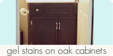 gel stains on oak cabinets