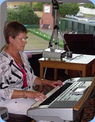 Pam Rea brought her Korg Pa80 to entertain us with