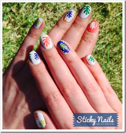 Sticky Nails Nail Stencils: Matisse-inspired nail art