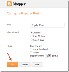 Konfigurasi Widget Popular Posts