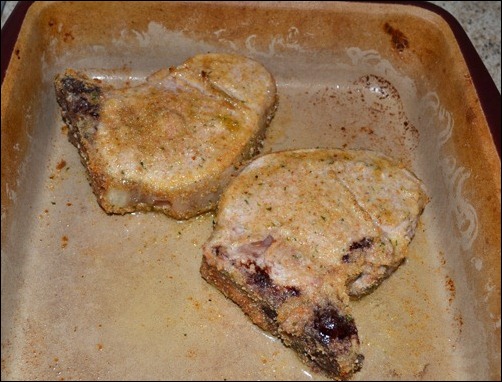 cooked pork chops