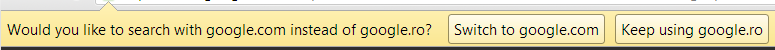 Google Chrome 23 choose search domain