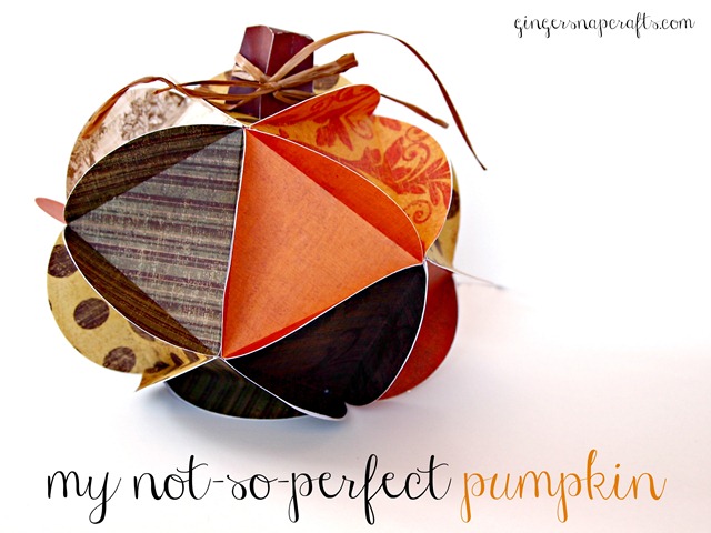 paper pumpkin {Silhouette tutorial}
