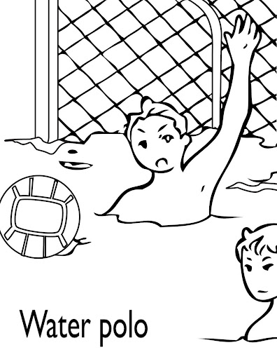 WATER POLO COLORING PAGES