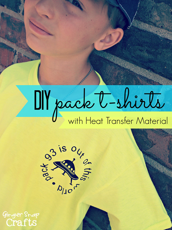 DIY Pack T-shirts with Heat Transfer Material from #Silhouette #DIY #CubScouts #tutorial