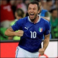 Cassano, camisa 10 da Itália na Eurocopa. (foto: UOL)