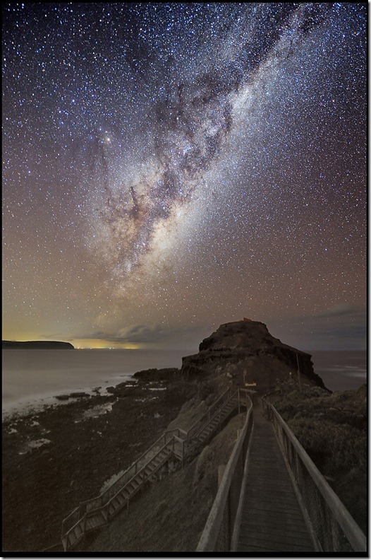 BNPS.co.uk (01202 558833)<br />Pic: Alex Cherney<br /><br />***Single Use - Not for Archive***<br />***with video***<br /><br />Stunning view of the Milky Way from the southern tip of Australia.<br /><br />Amateur photographer Alex Cherney has dedicated his life's work to capturing the night sky as it is rarely seen by humans - using just an ordinary digital camera.<br /><br />Alex has taken beautiful images of the night sky from the Mornington peninsula on the southern coast of Australia. He takes advantage of the lack of light pollution to capture incredibly detailed pictures of the cosmos using very long exposure's. The pictures show planets, shooting stars, and even the Milky Way, a feature rarely seen from the polluted skies of the Northern hemisphere.