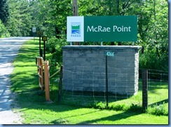 4666 McRae Point Provincial Park sign