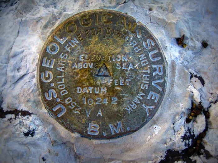Our Proof! The USGS marker Gobblers Knob marker Millcreek Canyon