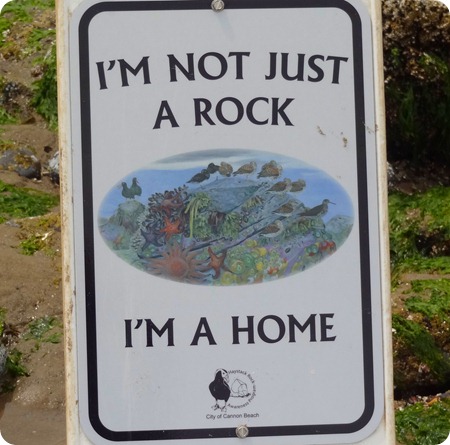 sign at Haystack Rock