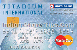 HDFC titanium credit card