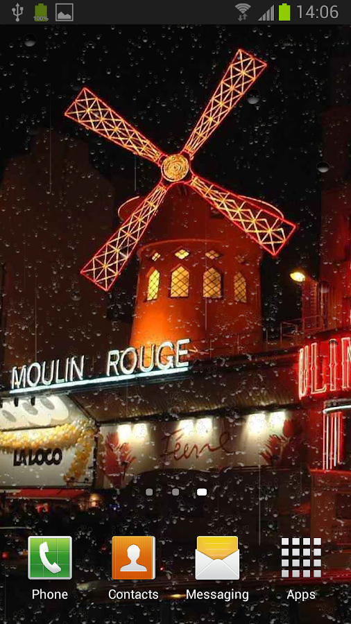 Живые обои Rain in Paris на Андроид