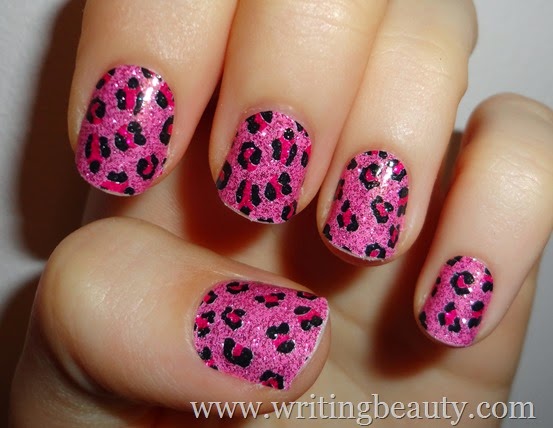 Writing Beauty: Dashing Digits Pink Cheetah Glitter Nail Wraps (Review ...