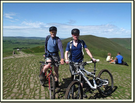 Martin and Richard on the summit of Mam Tor