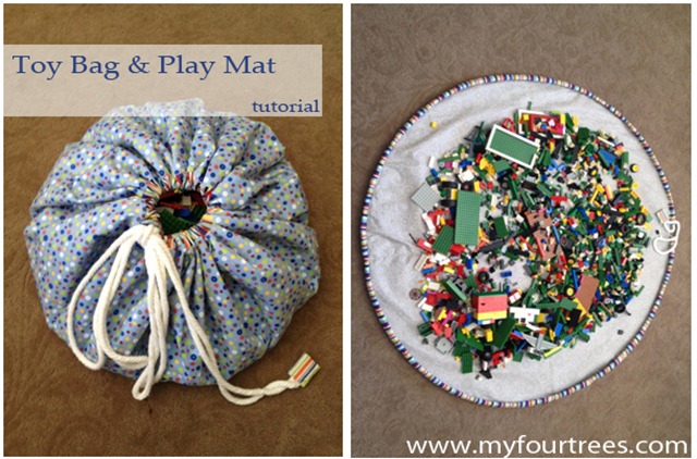 Toy Bag and Play Mat tutorial - great for Legos!