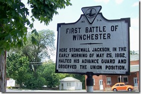 First Battle of Winchester  A-7 along the Valley Pike