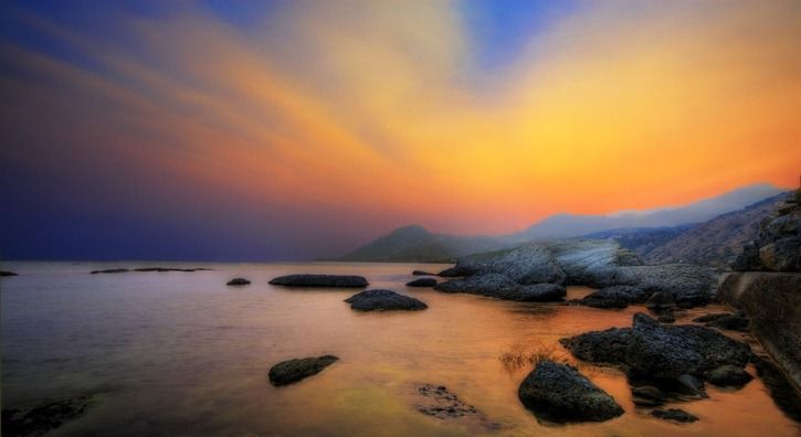 Mountainous Crete Sunset