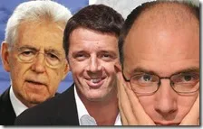 Monti, Renzi e Letta
