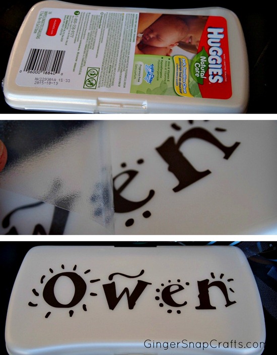 personalized baby wipe case