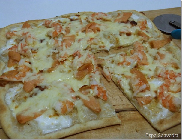 pizza salmon langostinos espe saavedra