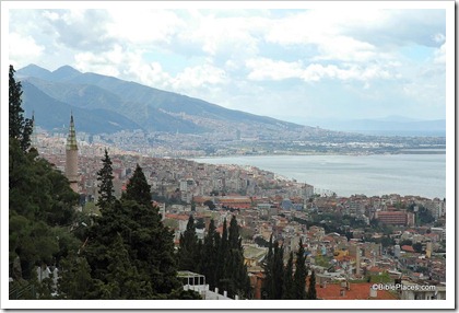 Smyrna, Izmir, modern city from acropolis, tb041405528