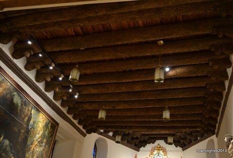 Original ceiling of the La Conquistadora Chapel