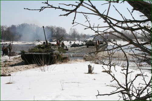 Украинские военные на учениях