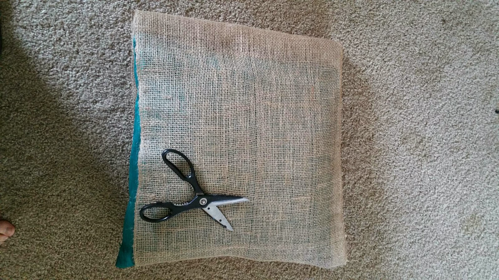 Bunker Hill Remodel DIY burlap pillow case