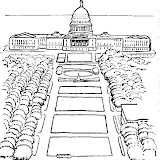 WHITE HOUSE COLORING PAGE