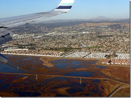 Descending to the Oakland Airport for a 2 hour layover