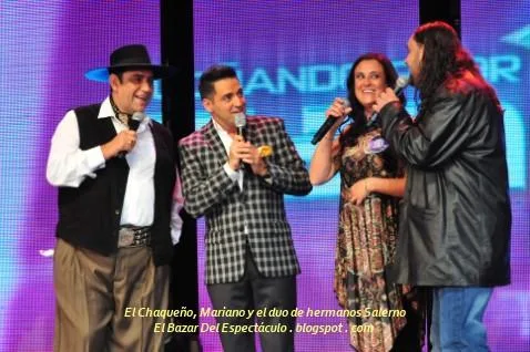 El Chaqueño, Mariano y el duo de hermanos Salerno.jpg