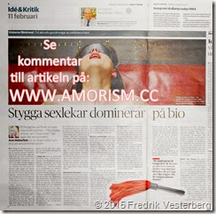 DSC06073 (1) artikel om BDSM i tidningen Dagens Nyheter den 150211 med amorism