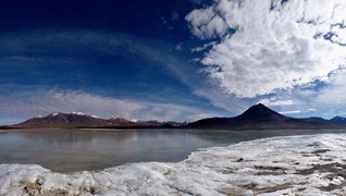 Frozen Laguna Blanca, Southwestern Bolivia.