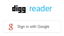 Digg Reader sign in with Google