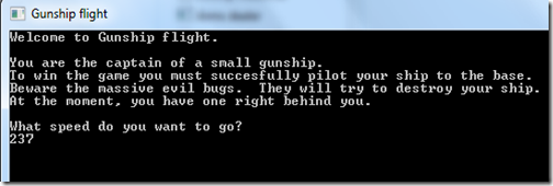 Gunship flight screenshot