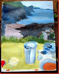 Underpainting Kynance Cove