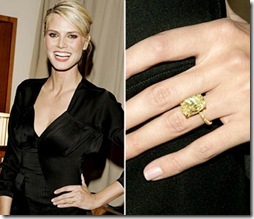 Heidi Klum With Her Yellow Diamond Engagement Ring