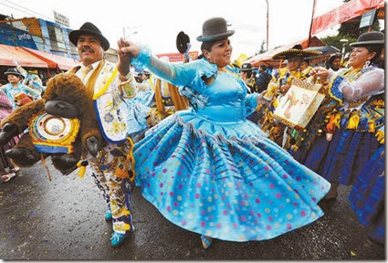 La Paz: 30.000 ch’utas cierran Carnaval 2014