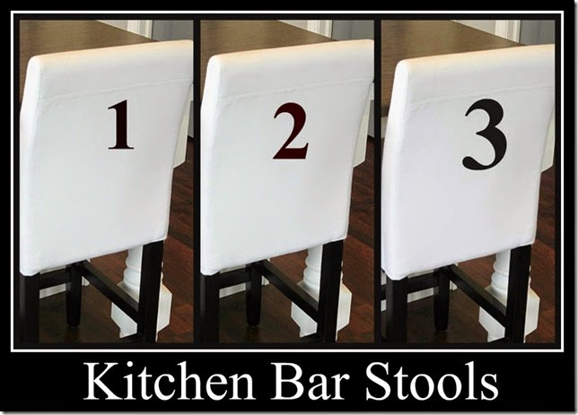 Ribbet collage numbered barstools 123