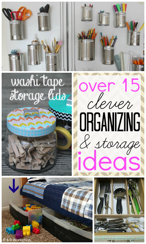 over 15 clever organizing & storage ideas #gingersnapcrafts #features 