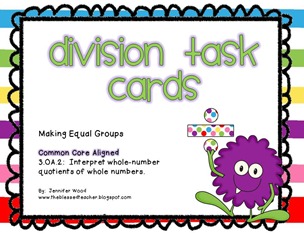 Division-grouping task cards