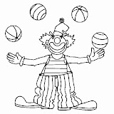 Circo payasos para colorear