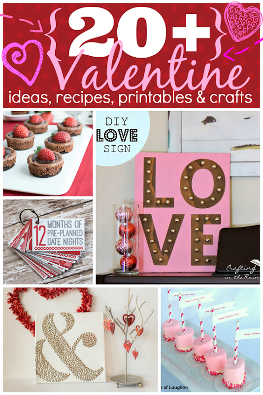 Over 20 Valentine Ideas, Recipes, Printables & Crafts at GingerSnapCrafts.com #linkparty #features #valentinesday