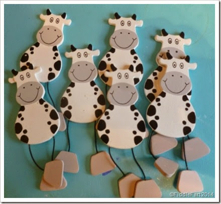 wooden cow embellishments