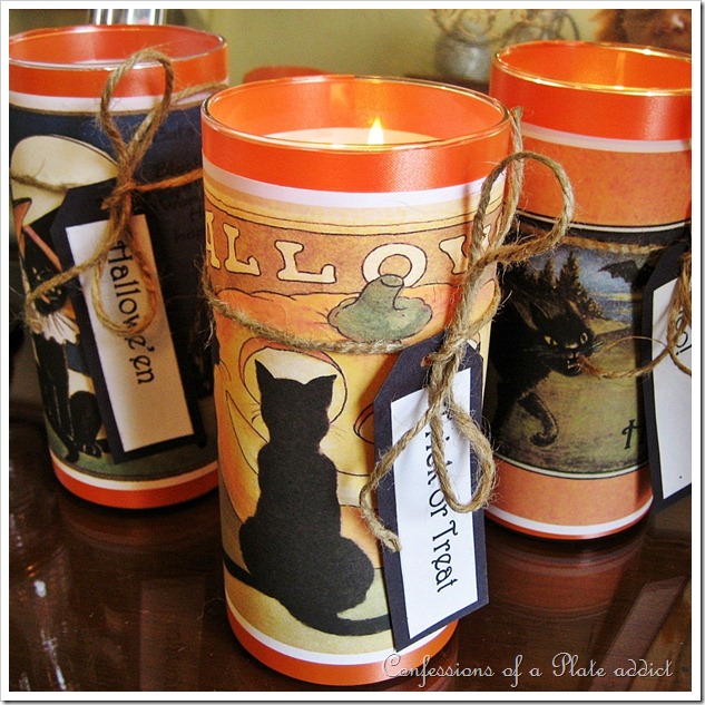 Easy Vintage Halloween Candles