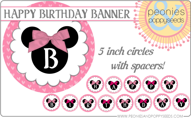 peonies and poppyseeds minnie mouse birthday circle banner copy