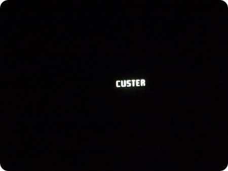 Custer sign at night
