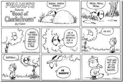 1979-10-28 - Snoopy as a fierce jungle animal